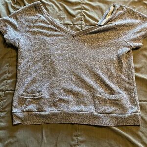 Victoria's Secret Gray V-Neck Top